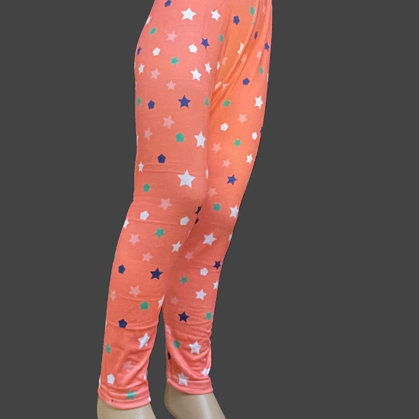 Orange star design leggings