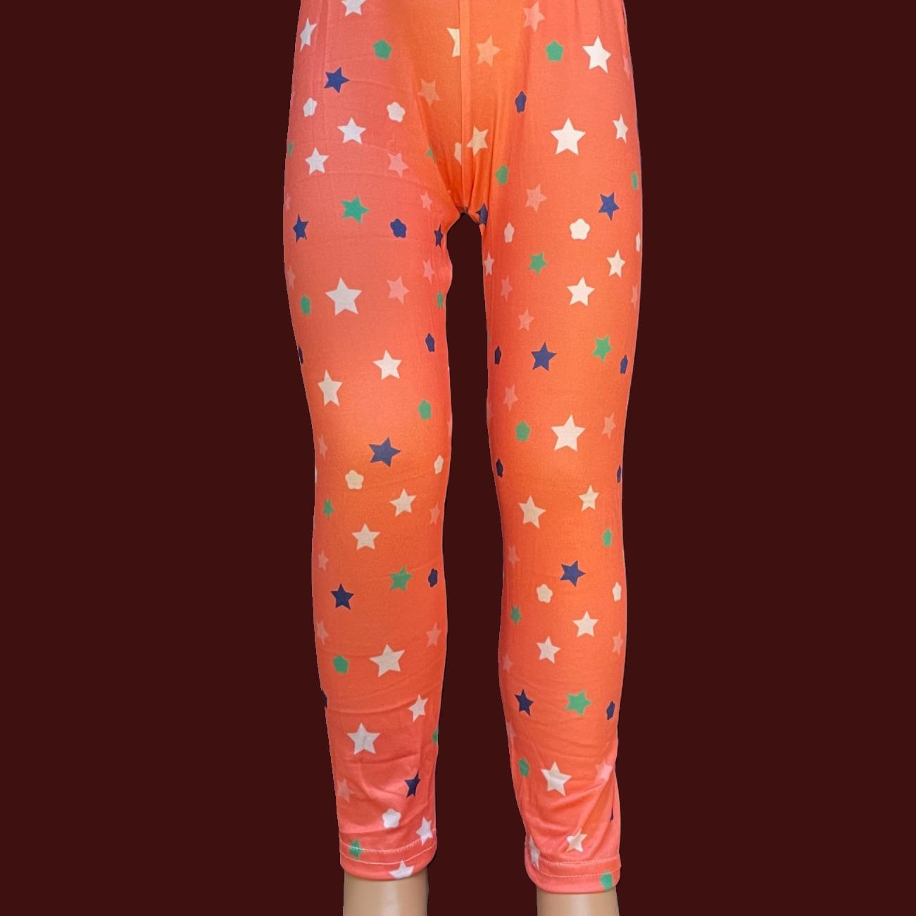 Orange star design leggings