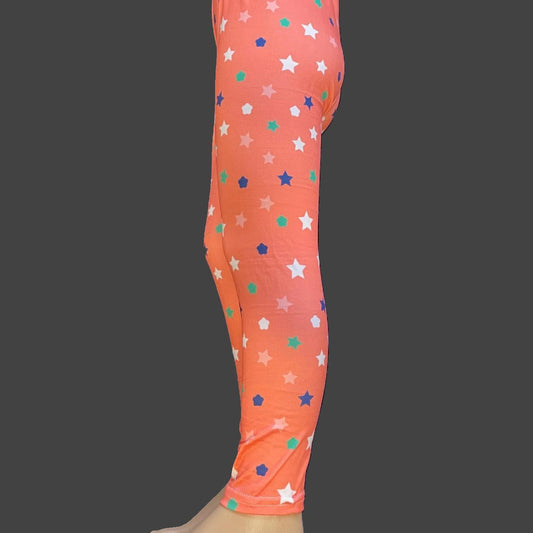 Orange star design leggings