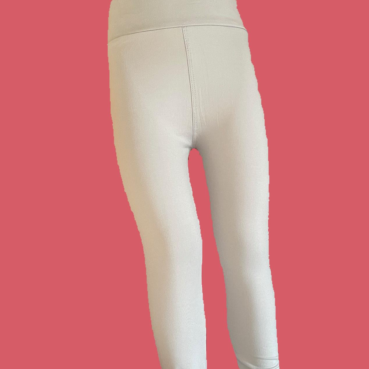 Supersoft pale grey leggings, full length