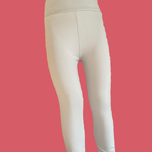 Supersoft pale grey leggings, full length