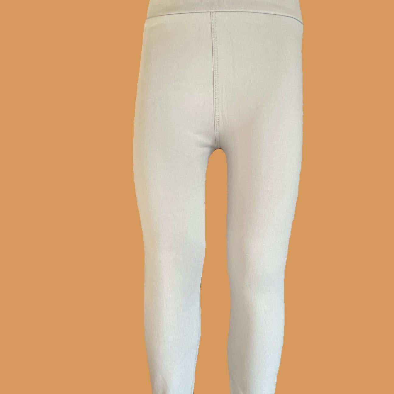 Supersoft pale grey leggings, full length