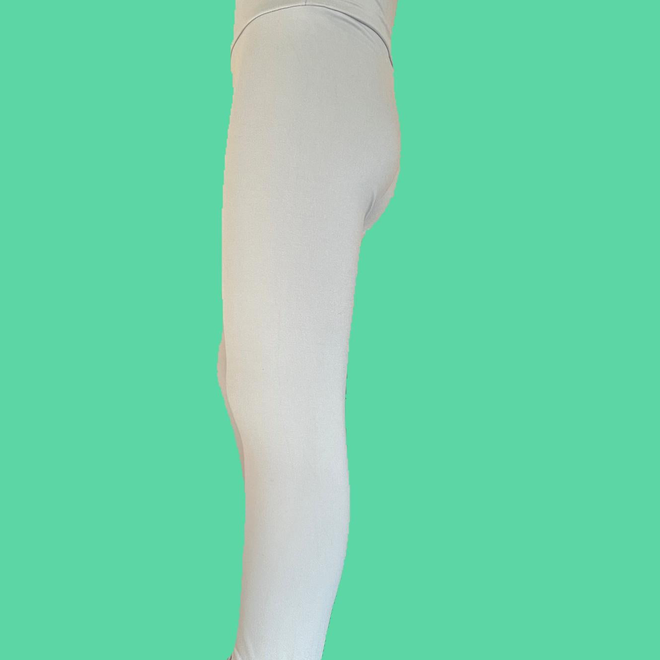 Supersoft pale grey leggings, full length