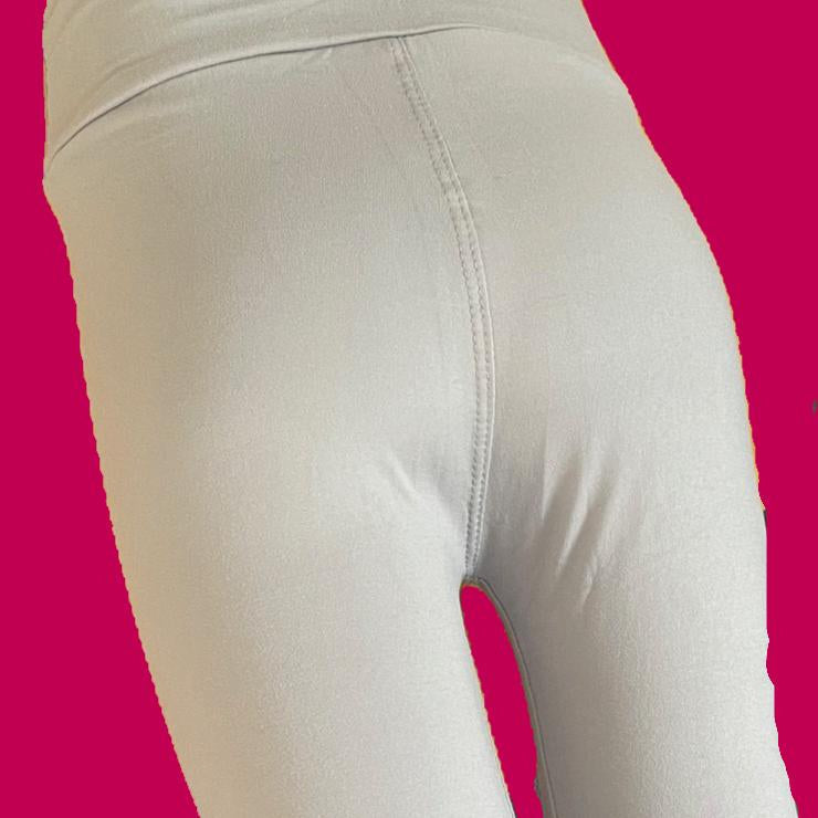 Supersoft pale grey leggings, full length