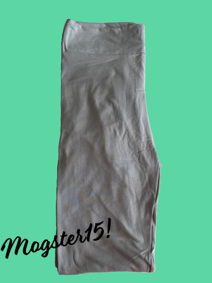 Supersoft pale grey leggings, full length