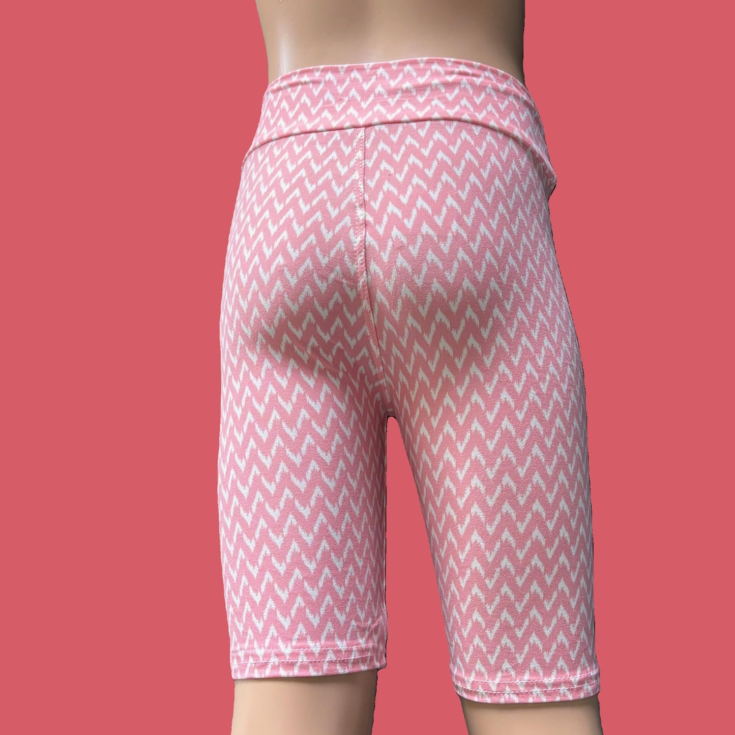 Pink & white Bermuda shorts