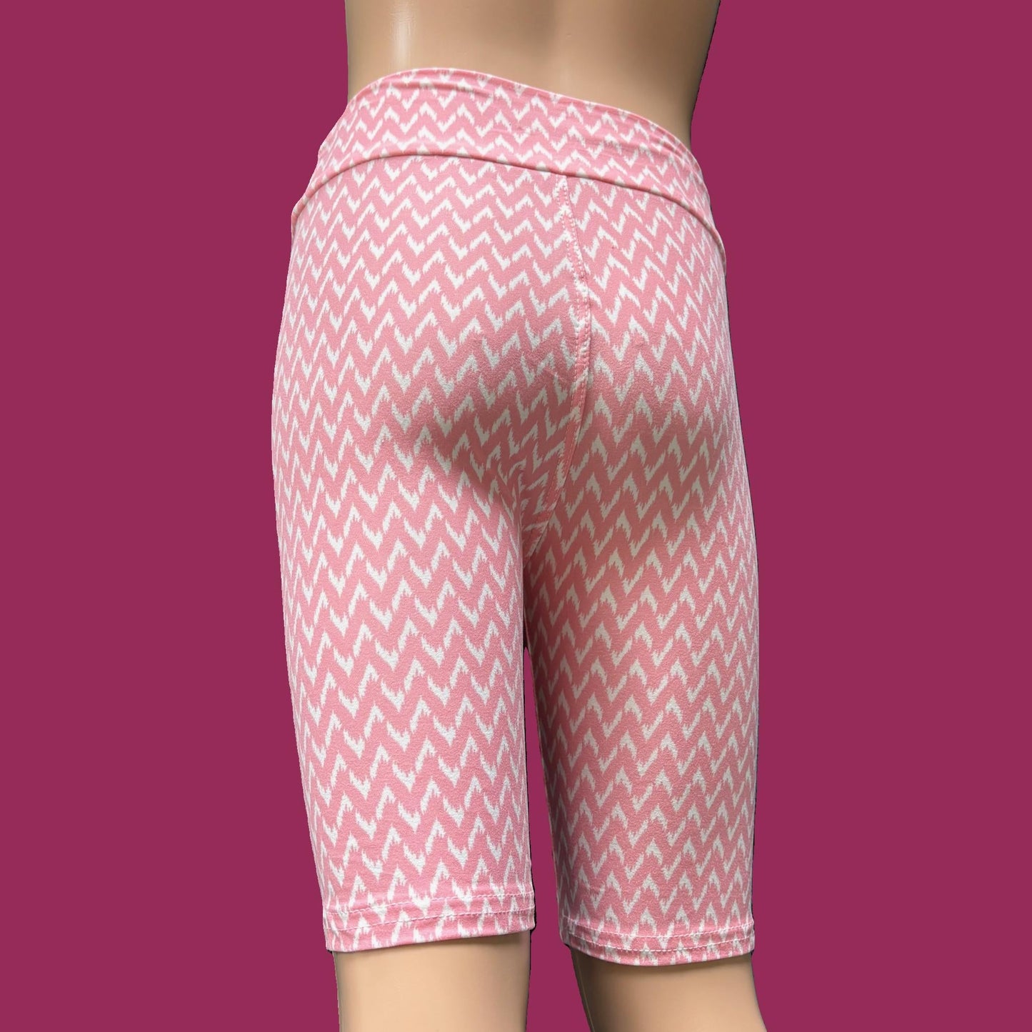 Pink & white Bermuda shorts