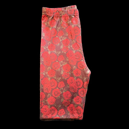 Red Rose full length stretch leggings