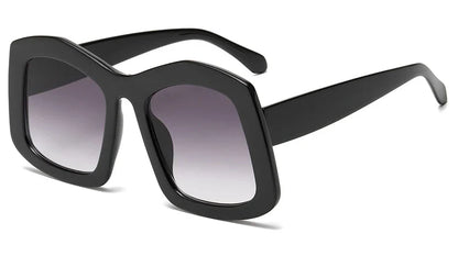 Retro Big Square Gradient Orange Sunglasses For Women New Fashion Luxury Designer Unique Oversized Ladies Sun Glasses Shades