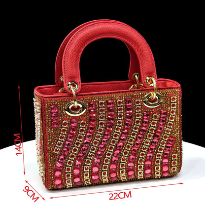 Venus Chan2025 Elegant Multicolor Color Women's  Heels and Rhinestone Handbag Set - Italian Design for Weddings and Parties