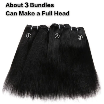 Wholesale Short Human Hair Bundles Brazilian Bone Straight Virgin Human Hair Weave Natural Color Hair Extensions 100g/pc Cheap