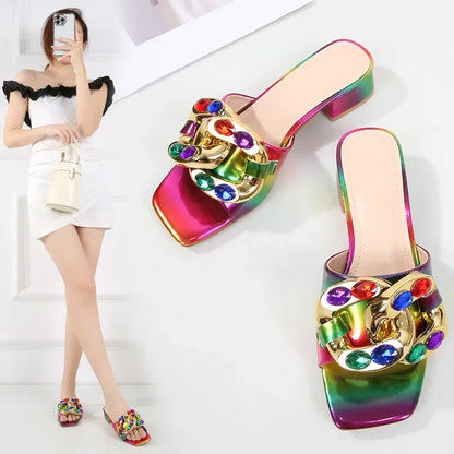 Slippers Women Summer Fashion Women Plus Size 36-42 Shoes for Women Slip on Comfortable Beach Sandals Casual Non-slip Slipper
