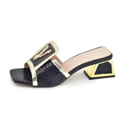 New Ladies Dress Shoes Decorated with Appliques Closed Toe Heels Ladies Shoes and Sandals Luxury Brand Shoes Women Wedding Pumps