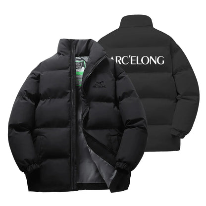 New Printed Winter Thick Sports Men's and Women's Trendy Stand Up Collar Long Sleeved Warm and Comfortable Casual Cotton Jacket