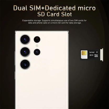 New Android Smartphone 7.3HD 5G Snapdragon 8 Gen 3 Cell phones 7800mAh Mobile Phones Face Unlocked Cell Phone Android