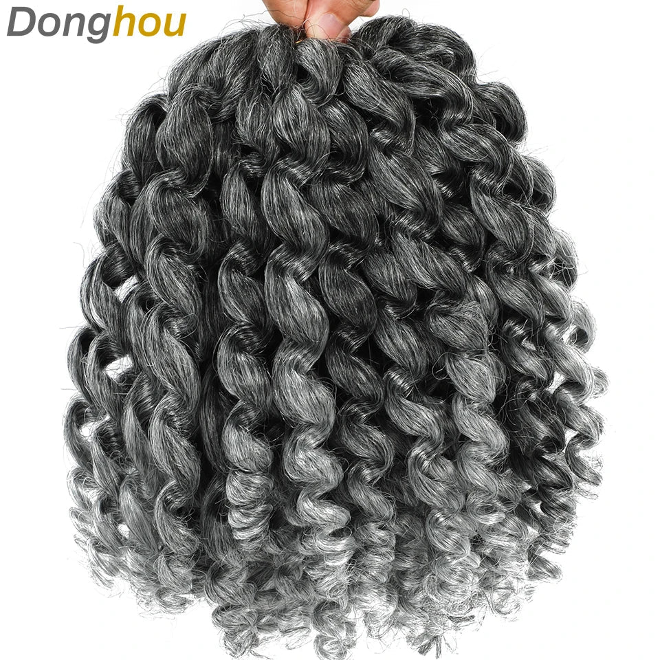 Ombre Jumpy Red Ginger Wand Curls Crochet Hair 1B 27 30 350 613 Purple Grey Colors jamaican twist braiding Hair 20 Strands/Pack