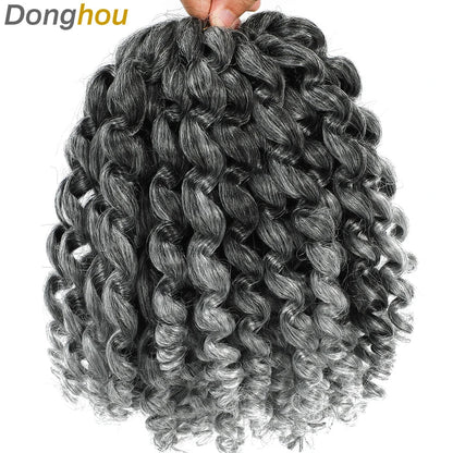 Ombre Jumpy Red Ginger Wand Curls Crochet Hair 1B 27 30 350 613 Purple Grey Colors jamaican twist braiding Hair 20 Strands/Pack