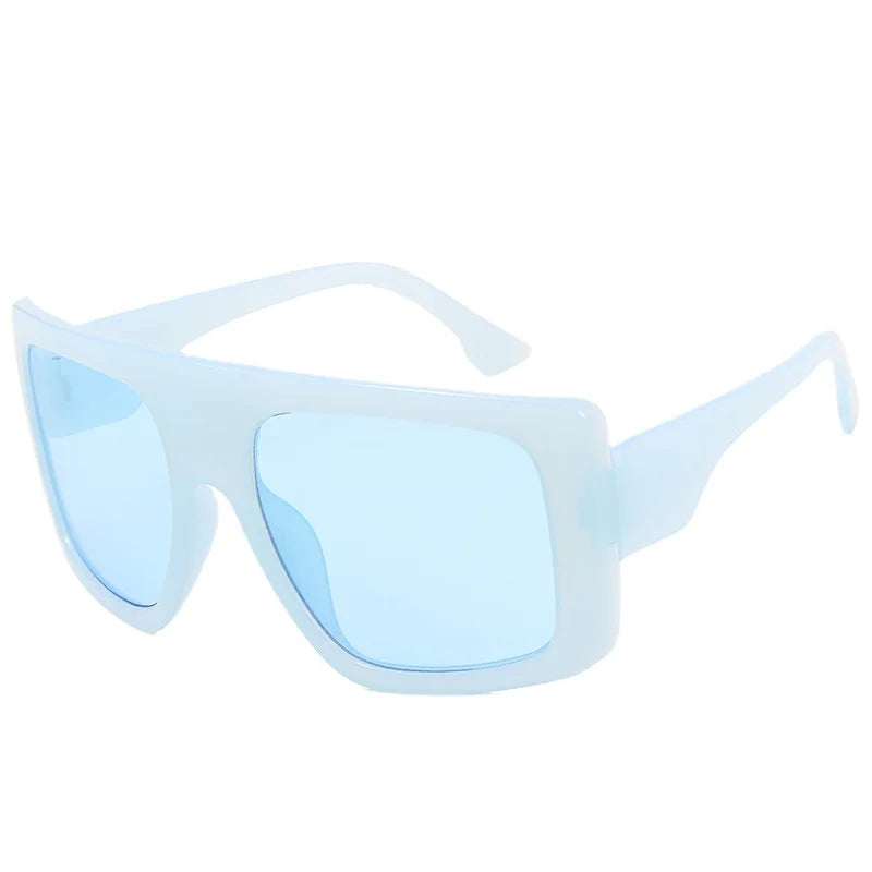 New Large Frame Square Sunglasses Women's Brand Designer Fashion Sun Glasses Women Jelly Color Trend Eyewear UV400 Oculos De Sol