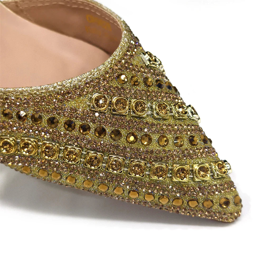Venus Chan2025 Elegant Multicolor Color Women's  Heels and Rhinestone Handbag Set - Italian Design for Weddings and Parties