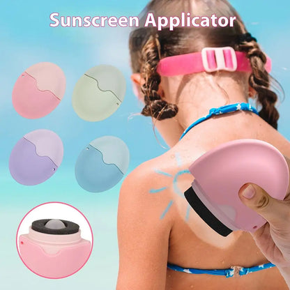 Sun Screen Applicator for Kids and Adults, Portable Refillable Applicator Roller With Replacement Sponge Sun Lotion Applicator