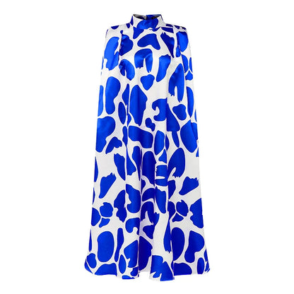 VONDA Women Elegant Printing Maxi Long Dress 2025 Casual Stand Collar Robes Bohemian Bat-wing Sleeve Party Vestidos Oversized