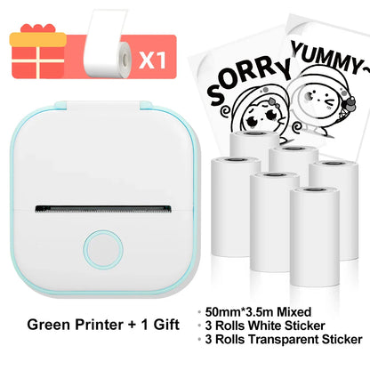 Phomemo T02 Wireless Pocket Thermal Printer Portable Mini Wirelessly BT Connect 203dpi Photo Label Memo List Printing Clearly