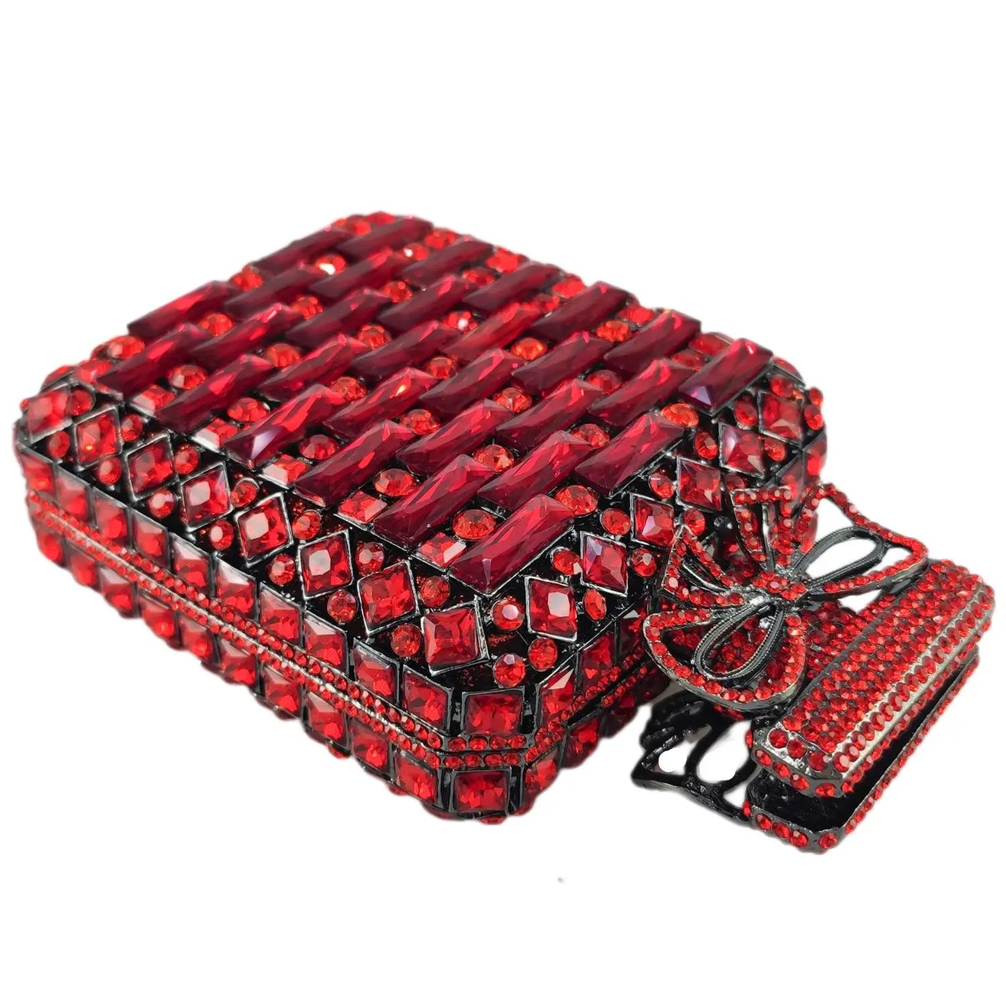 Novelty Perfume Bottle Shape Women Crystal Clutch Evening Handbags Party Wedding Rhinestone Handbags and Purses