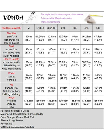VOND Party Maxi Dress Women Elegant Printed Vestido 2024 Autumn Bat-wing Sleeve Bohemian Sundress Casual Loose Robe Femme