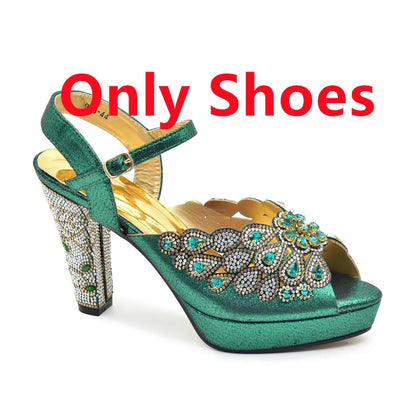 New Pumps for Women Designer Peep-Toe Luxury Wedding Hollowed Out Design Bag and Shoes Matching Set Shoes for Bride Wedding