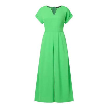 Women Party Elegant Jumpsuits Summer Spring Wide Leg Rompers Solid Color Wide Leg Playsuits Holiday Chic Sleeveless Overall