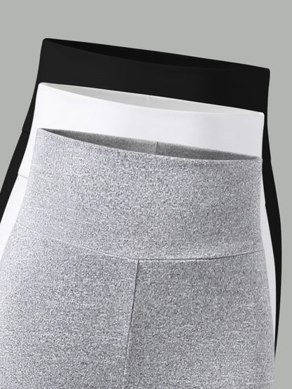 Spring and Autumn girls elastic knit base tight pants 3 pieces - black - white - grey