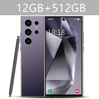 New Android Smartphone 7.3HD 5G Snapdragon 8 Gen 3 Cell phones 7800mAh Mobile Phones Face Unlocked Cell Phone Android
