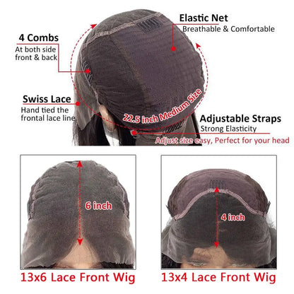 Ombre 613 Ginger Brown Colored Human Hair Wigs Short Bob Body Wave Wave 13x4 13x6 Full Frontal Human Hair Lace Front Wigs