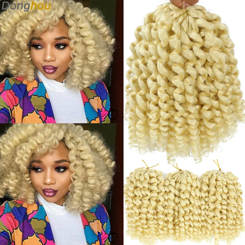 Ombre Jumpy Red Ginger Wand Curls Crochet Hair 1B 27 30 350 613 Purple Grey Colors jamaican twist braiding Hair 20 Strands/Pack