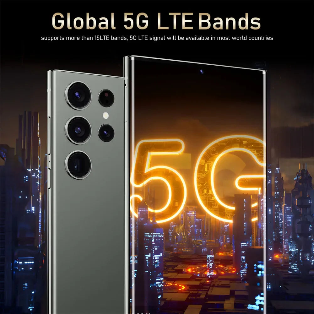 New Android Smartphone 7.3HD 5G Snapdragon 8 Gen 3 Cell phones 7800mAh Mobile Phones Face Unlocked Cell Phone Android