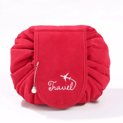 Women Drawstring Cosmetic Bag Travel Storage Makeup Bag Organizer Female Make Up Pouch Portable Waterproof Toiletry Beauty Case