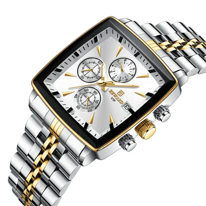 REWARD VIP Mens Watches Waterproof Luminous Sport Watches for Man Stainless Steel Wristwatch Chronograph Date Stopwatch