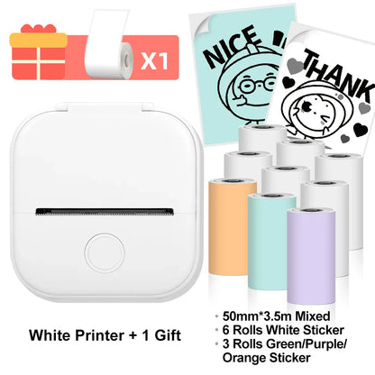 Phomemo T02 Portable Mini Thermal Printer Wirelessly BT 203dpi Photo Label Memo List Printing With USB Cable Imprimante Portable