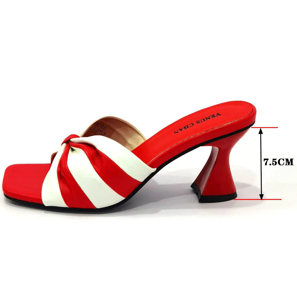 Summer Sandals for Women 2022 Fashion Colorblock Three Piece Tote Bag With High Heels Casual Ladies Shoes And Bag Set