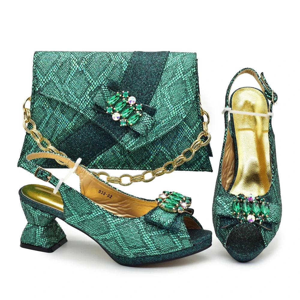 New Fashion Italian Shoes with Matching Bags for Nigeria Women Ladies Shoe and Bag Set Latest Designers Luxury Woman Pumps