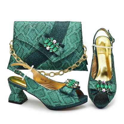 New Fashion Italian Shoes with Matching Bags for Nigeria Women Ladies Shoe and Bag Set Latest Designers Luxury Woman Pumps