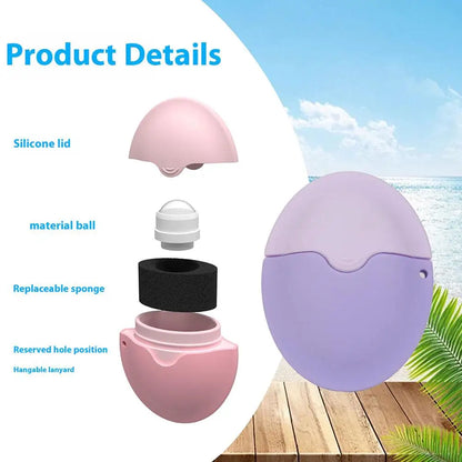 Sun Screen Applicator for Kids and Adults, Portable Refillable Applicator Roller With Replacement Sponge Sun Lotion Applicator