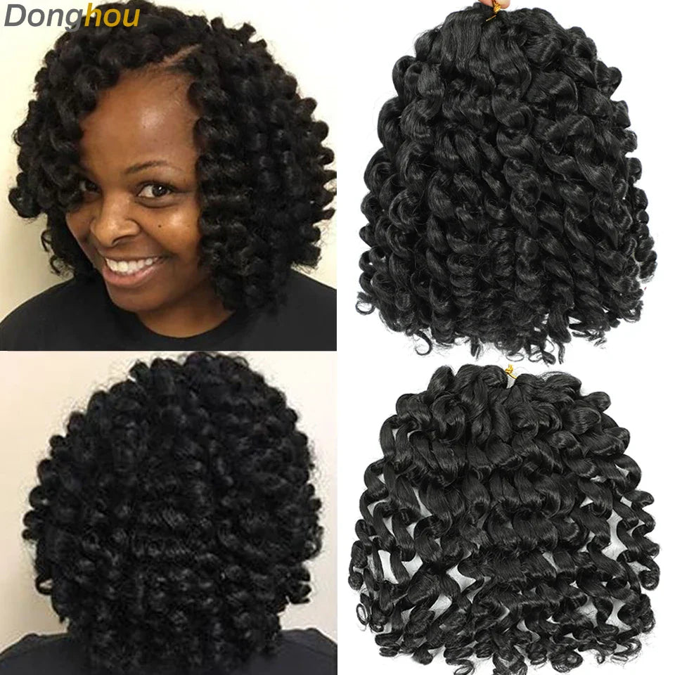 Ombre Jumpy Red Ginger Wand Curls Crochet Hair 1B 27 30 350 613 Purple Grey Colors jamaican twist braiding Hair 20 Strands/Pack