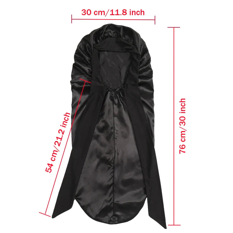 Soft Silky Long Satin Bonnet For Natural Hair And Curly Hair Extra Large Size Hair Cap With Tie For Comfortable Night Sleep 1Pcs