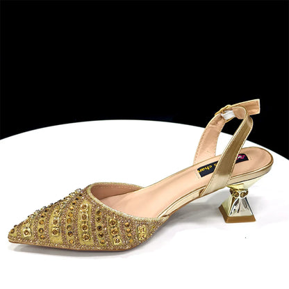 Venus Chan2025 Elegant Multicolor Color Women's  Heels and Rhinestone Handbag Set - Italian Design for Weddings and Parties