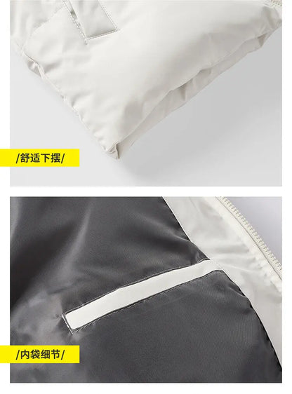 New Printed Winter Thick Sports Men's and Women's Trendy Stand Up Collar Long Sleeved Warm and Comfortable Casual Cotton Jacket