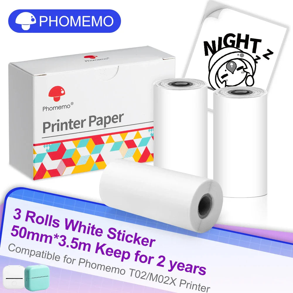 Phomemo T02 Wireless Pocket Thermal Printer Portable Mini Wirelessly BT Connect 203dpi Photo Label Memo List Printing Clearly