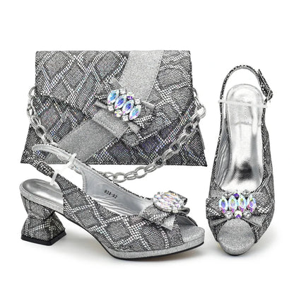 New Fashion Italian Shoes with Matching Bags for Nigeria Women Ladies Shoe and Bag Set Latest Designers Luxury Woman Pumps
