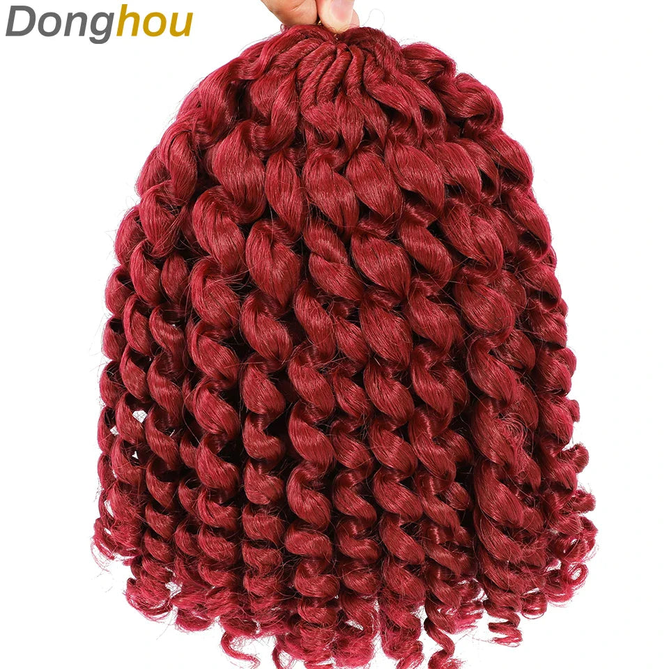 Ombre Jumpy Red Ginger Wand Curls Crochet Hair 1B 27 30 350 613 Purple Grey Colors jamaican twist braiding Hair 20 Strands/Pack