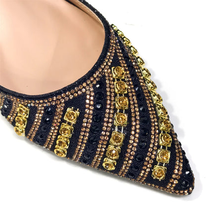 Venus Chan2025 Elegant Multicolor Color Women's  Heels and Rhinestone Handbag Set - Italian Design for Weddings and Parties